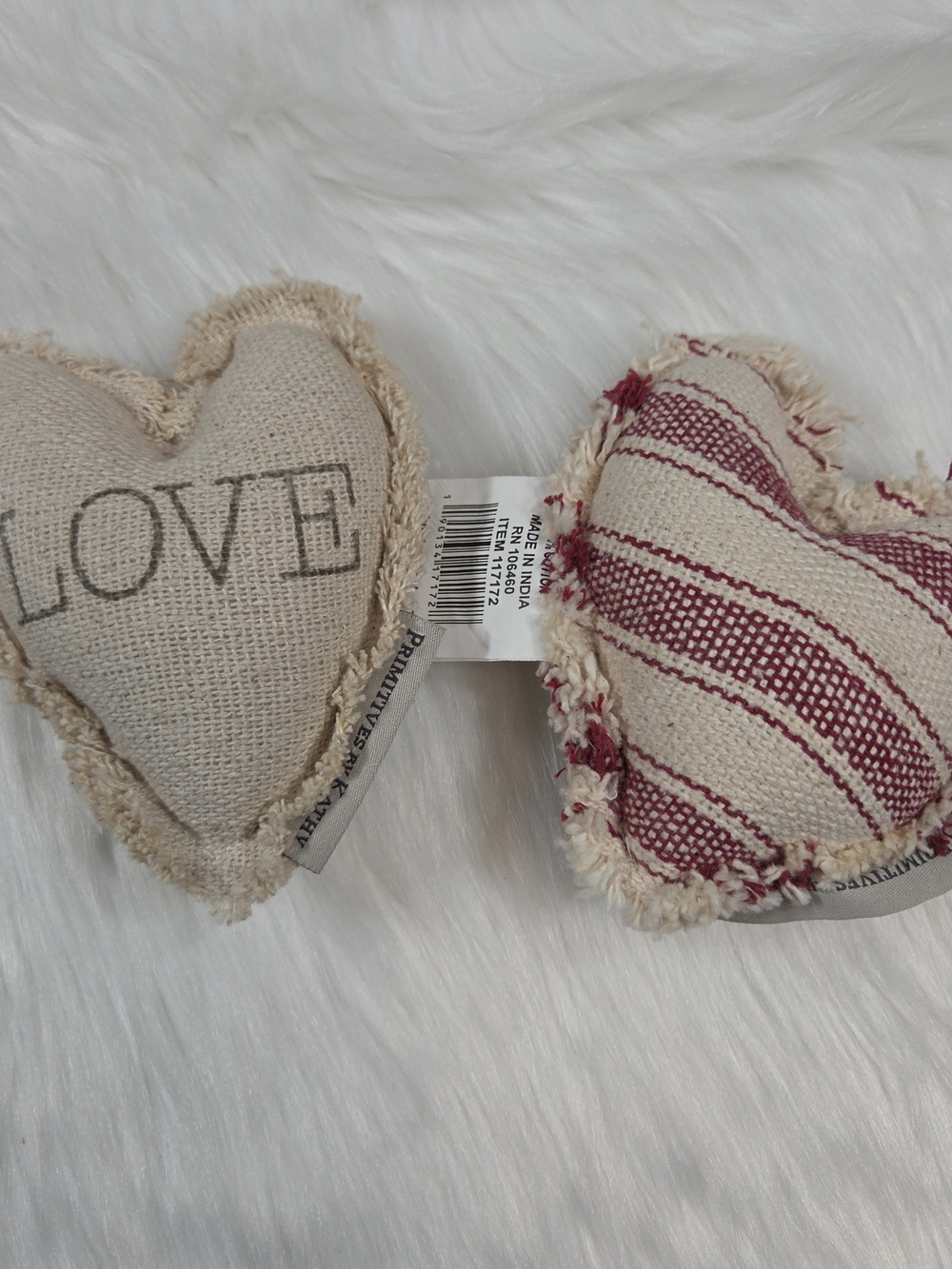 🆕️ Primitives by Kathy Love Fabric Heart Set